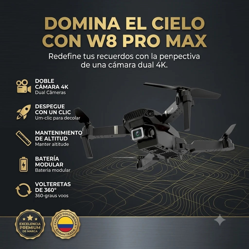 Dron doble cámara 4K + maletín