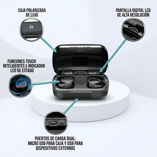 Audífonos Inalámbricos M10 Pro Recargable